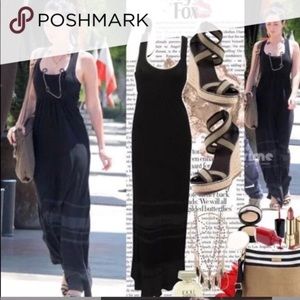 Black Cotton James Perse Maxi tank dress